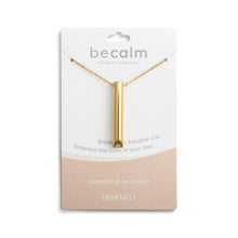 Load image into Gallery viewer, BeCalm Gold Breathing Necklace - 20in
