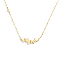 Load image into Gallery viewer, Butterfly Cluster Gold Necklace 16in
