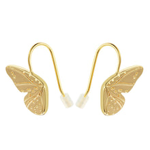 Load image into Gallery viewer, Butterfly Wings Gold Earrings - 11x16mm

