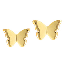 Load image into Gallery viewer, Butterfly Post Gold Earrings - 4.8x7mm
