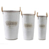 Metal Ribbed Garden Buckets