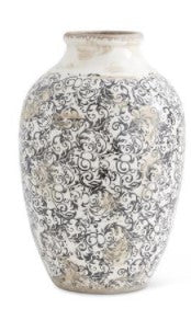 Vintage Black and White Ceramic Vase