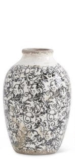 Vintage Black and White Ceramic Vase