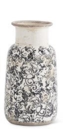 Vintage Black and White Ceramic Vase