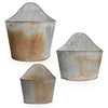 Oversized Rusty Galvanized Wall Planter