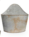 Oversized Rusty Galvanized Wall Planter
