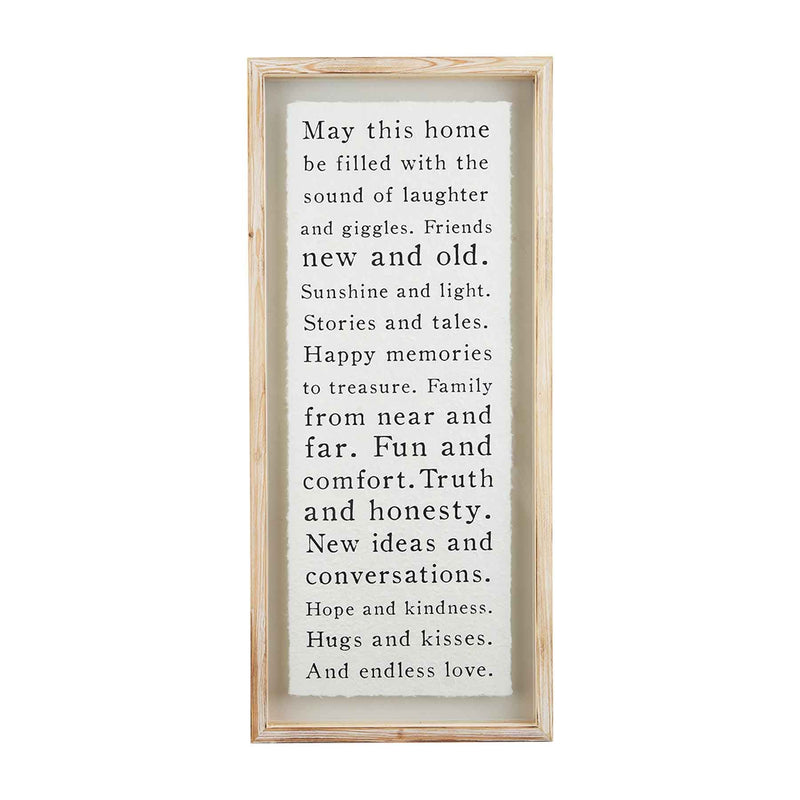 May This Home Glass Plaque