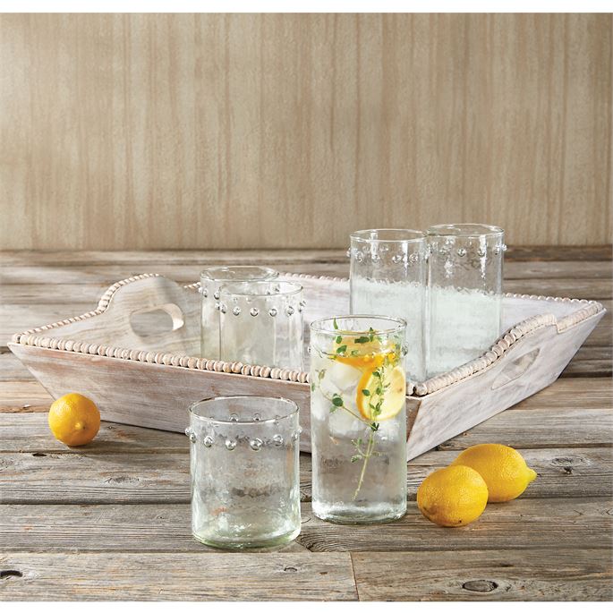 Beaded Wood Tray