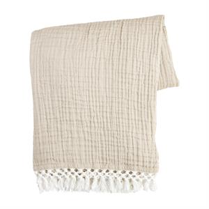 Taupe Macrame Throw