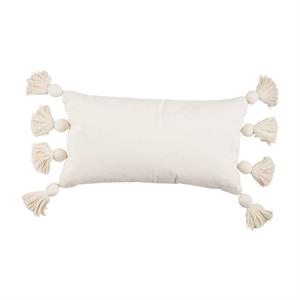 Lumbar Chunky Tassel Pillow