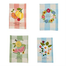 Load image into Gallery viewer, Fruity Floral Check Towels
