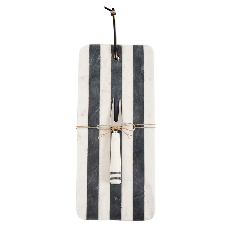Long Stripe Marble Board Set