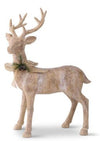Natural Wood Reindeer w/ Bow