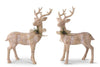 Natural Wood Reindeer w/ Bow