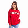 Red Holiday Patch Sweatshirt