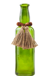 Beaded Green Glass Bottles