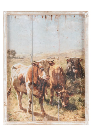 Pastoral Framed Print Three Cattle