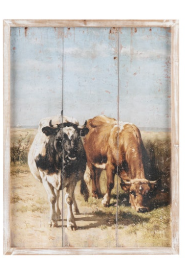 Pastoral Framed Print Two Cattle