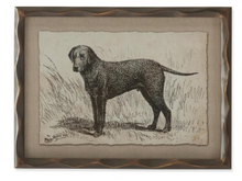 Load image into Gallery viewer, Assorted 11.75 Inch Ornate Brown Wood Framed Dog Prints
