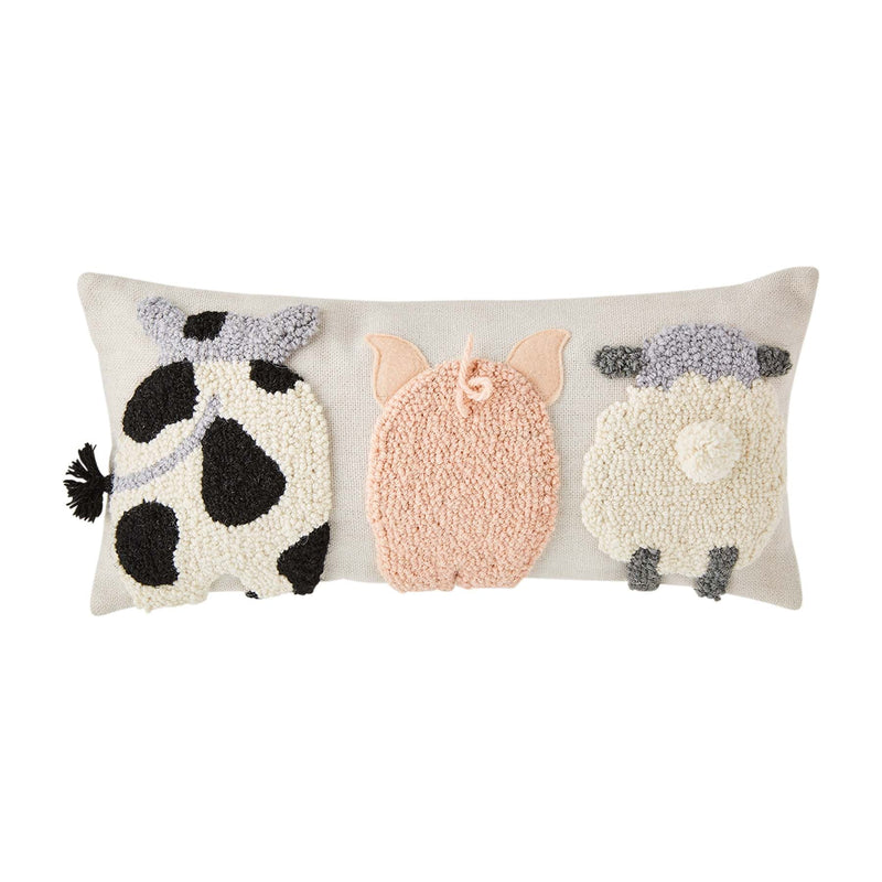 Farm Animal Hooked Pillow
