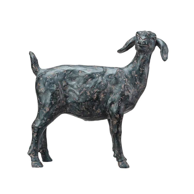 Resin Goat, Cast Iron Finish Standing