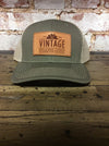 Vintage Reclaimed Lumber Leather Patch Hat