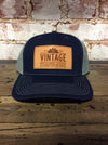 Vintage Reclaimed Lumber Leather Patch Hat