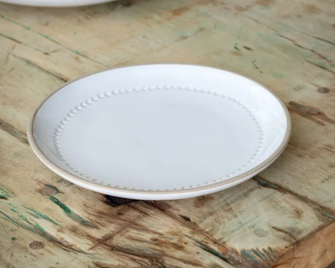 Isabella White 8" Dinner Plate