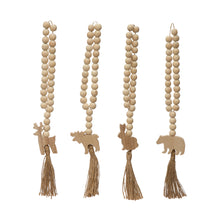 Load image into Gallery viewer, Wood Garland with Animal and Jute Tassel
