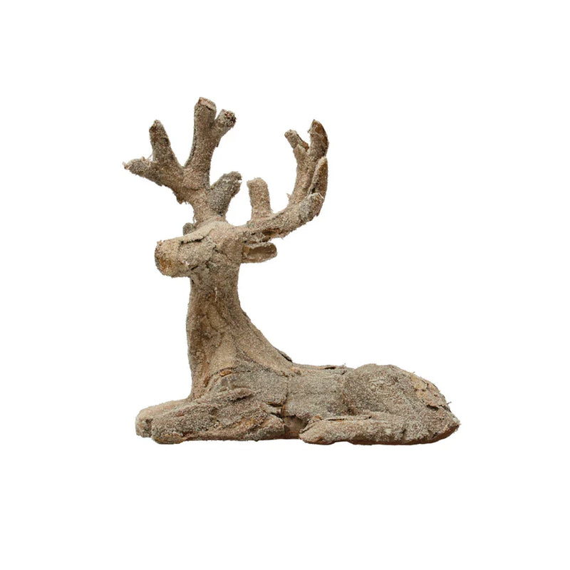 Snowy Lying Deer