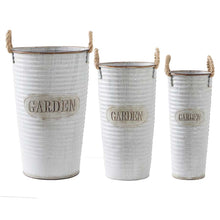 Load image into Gallery viewer, Metal Ribbed Garden Buckets
