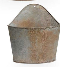 Load image into Gallery viewer, Oversized Rusty Galvanized Wall Planter

