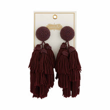 Load image into Gallery viewer, Tiered Tassel Earrings
