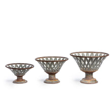 Load image into Gallery viewer, Woven Metal Footed Bowl
