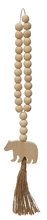 Load image into Gallery viewer, Wood Garland with Animal and Jute Tassel
