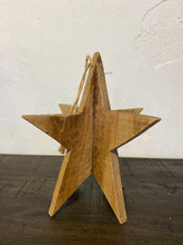 Load image into Gallery viewer, Wooden star ornament

