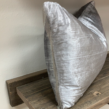 Load image into Gallery viewer, Crushed Grey Velvet Pillow
