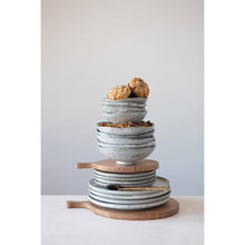 Load image into Gallery viewer, 8" Round Stoneware Plate, Matte White
